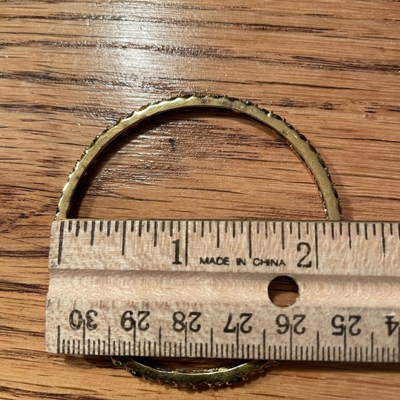 925 Sterling Silver UTC Round Multicolor Rhinestone Bangle Bracelet Extra Small - Picture 5 of 5